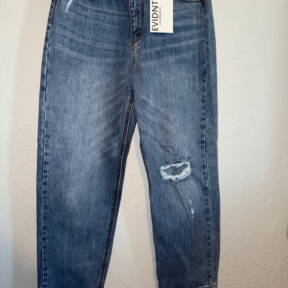 EVIDNT Los Angeles Size 6 Women's Blue Distressed Jeans MALIBU GIRLFRIEND